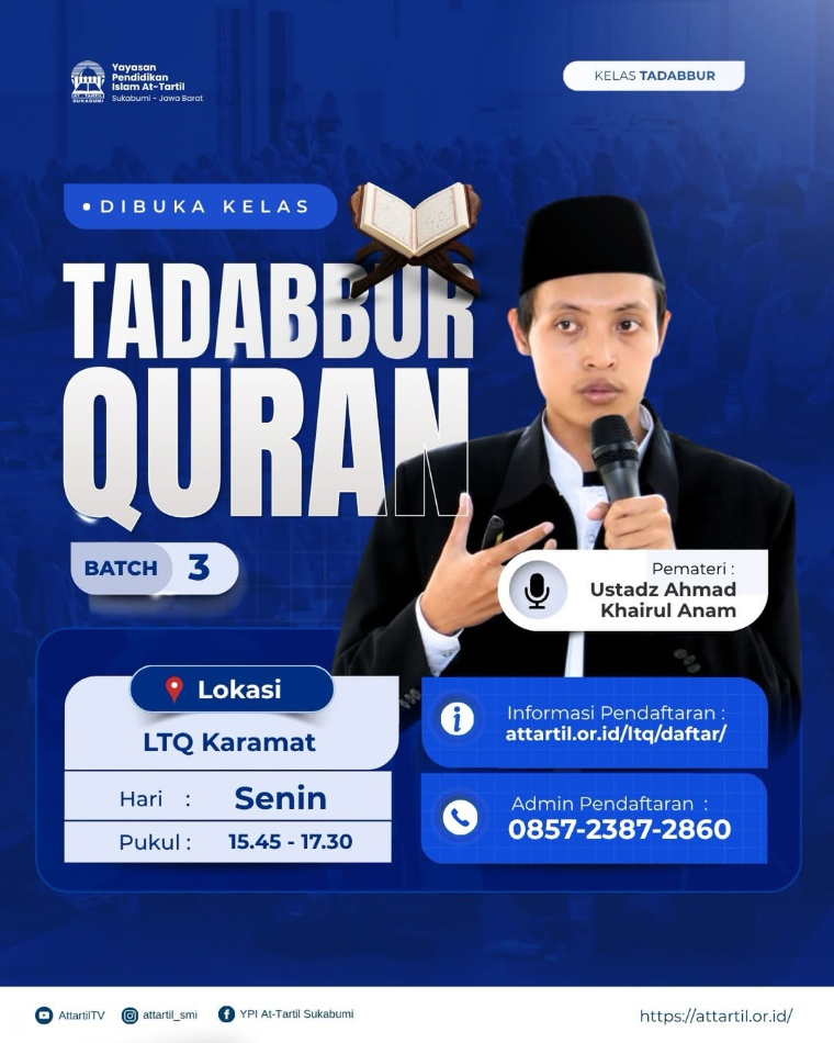 Poster Resmi Kelas Tadabbur Qur'an Batch 3